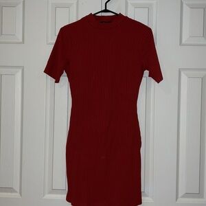 Revamped ribbed knit  turtleneck neck mini dress Sz XL